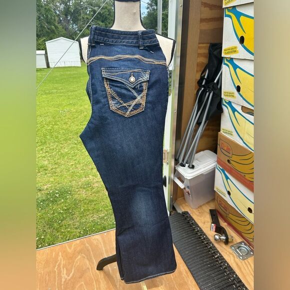 Lane Bryant Slim Flare Women's Blue Jeans - Picture 1 of 5